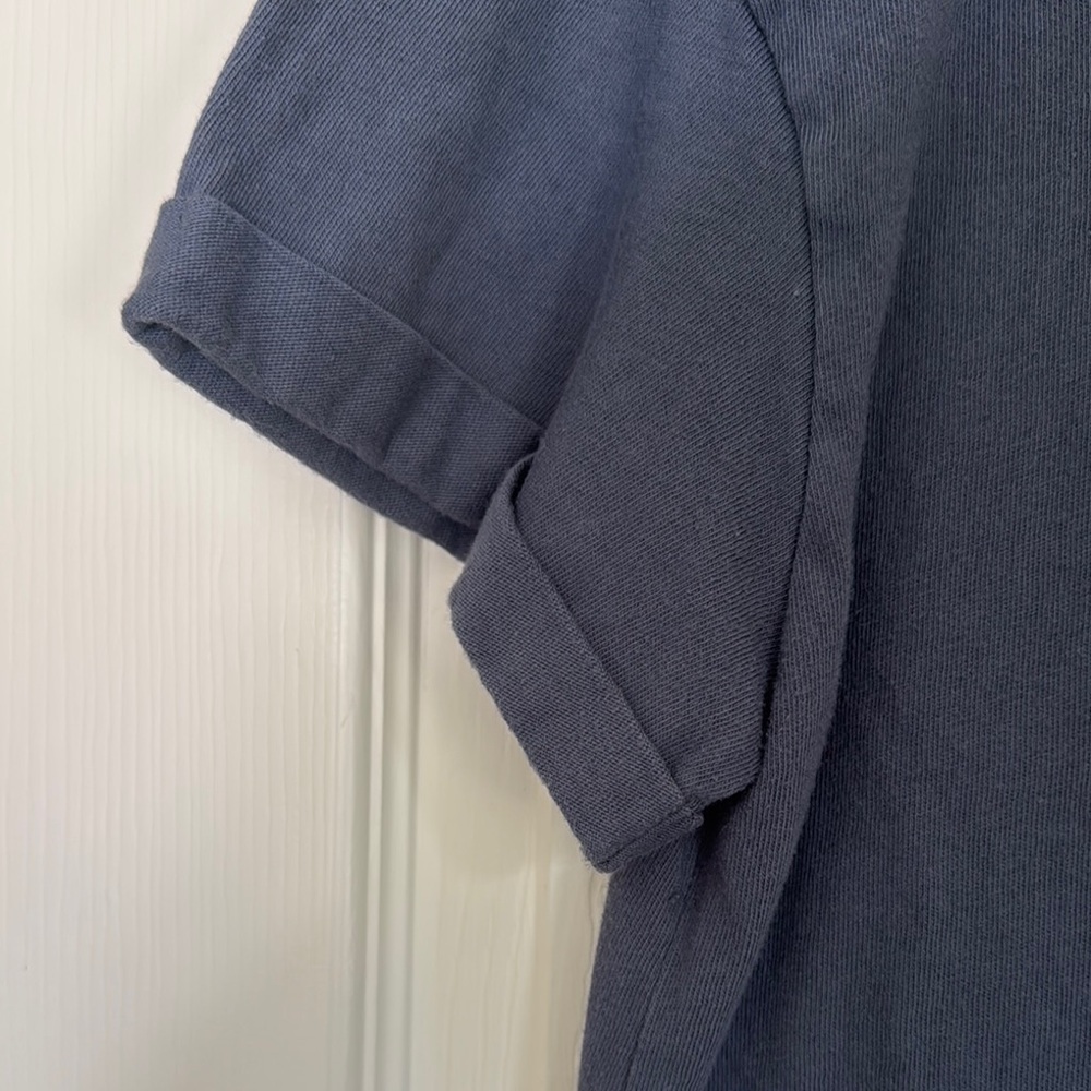 Time and Tru Blue Gray Tshirt Dress 100% Cotton - Picture 4 of 5